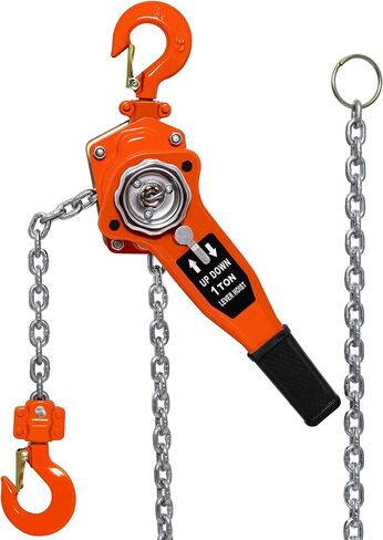 Manual Lever Chain Hoist 3/4 Ton 1650 Lbs10 Feet - Reliable Brake System,Possess Featuring Chain Come Along and Safety Measures for Chain Fall - Perfect for Depot Industrial Lifting in Saudi Arabia