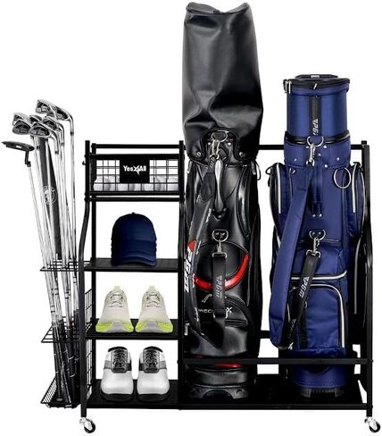 Yes4All Golf Storage Garage Organizer, Golf Bag Storage Stand Extra Rack for Golf Clubs and Other Golfing Equipment in Saudi Arabia