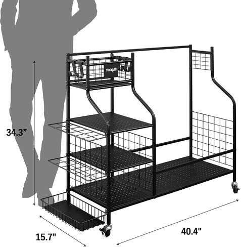 Yes4All Golf Storage Garage Organizer, Golf Bag Storage Stand Extra Rack for Golf Clubs and Other Golfing Equipment in Saudi Arabia
