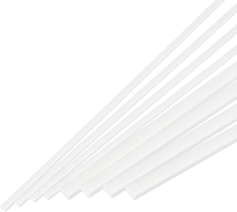 MECCANIXITY 40pcs ABS Rectangle Rod, Diameter 2mm to 4mm, Length 250mm, ABS Plastic Stick Solid Bar, White Plastic Rods Assortment Kit for DIY Architectural Model Building Making in Saudi Arabia