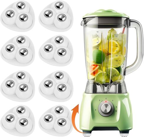 8 Pcs Mini Caster Wheels Small Appliance Wheels Adhesive Roller Wheels Furniture Swivel Wheels Stick on Wheels for Mop Bucket Storage Bins Trash Can Appliance Sliders for Kitchen Appliances (Black) in Saudi Arabia