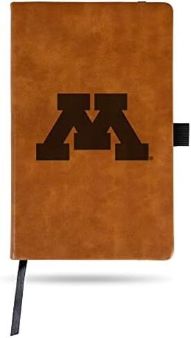 Rico Industries NCAA Minnesota Golden Gophers، بني منقوش بالليزر، دفتر ملاحظات صغير Jounral/Notepad 8.25 بوصة × 5.25 بوصة - ملحق مكتبي in Saudi Arabia