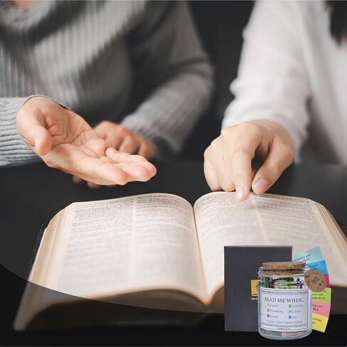 آيات الكتاب المقدس في جرة، اقرأني عندما جرة آيات الكتاب المقدس للعواطف والمشاعر، جرة زجاجية ملهمة للصلاة اليومية، ملحقات الكتاب المقدس، برطمانات الكتاب المقدس هدية مسيحية للنساء in Kuwait