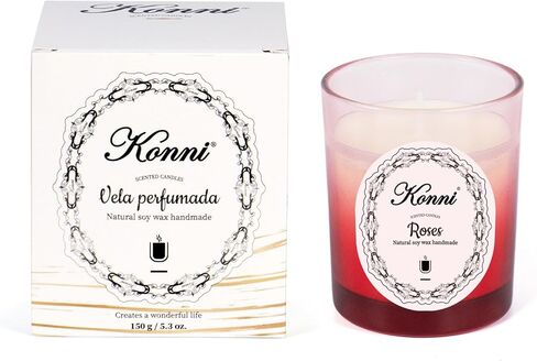 KAMMAK Scented Candle,Rose Scented Candles Gifts,5.3 oz 35 Hours Burn, Candles Gifts for Women,Natural Soy Candle,Candles for Home Scented in Saudi Arabia