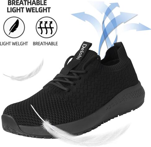 Non Slip Shoes for Women Food Service Work Shoes Restaurant slip Resistant Hospital Walking Sneakers Breathable Lightweight Lace Up Shoes in Saudi Arabia