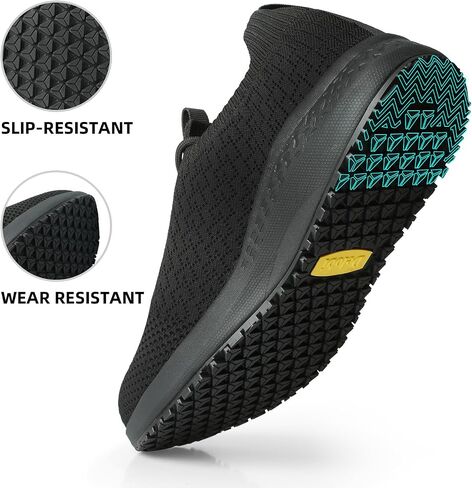 Non Slip Shoes for Women Food Service Work Shoes Restaurant slip Resistant Hospital Walking Sneakers Breathable Lightweight Lace Up Shoes in Saudi Arabia