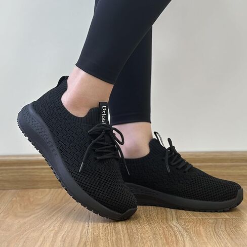 Non Slip Shoes for Women Food Service Work Shoes Restaurant slip Resistant Hospital Walking Sneakers Breathable Lightweight Lace Up Shoes in Saudi Arabia
