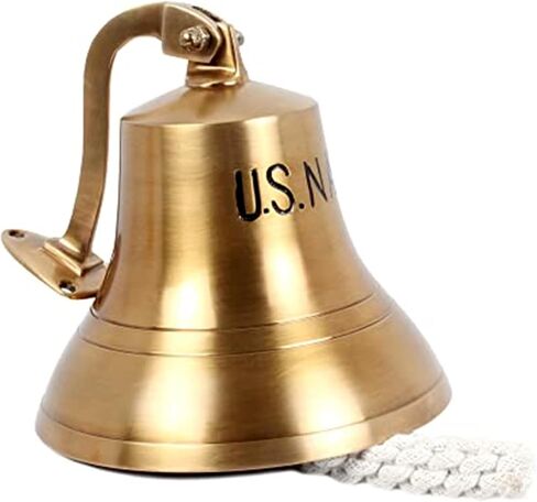 6" Decorative Antique Bell Brass Bell Nautical Ships Bell (Columbus) Engraved in Saudi Arabia