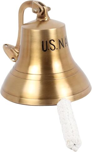 6" Decorative Antique Bell Brass Bell Nautical Ships Bell (Columbus) Engraved in Saudi Arabia