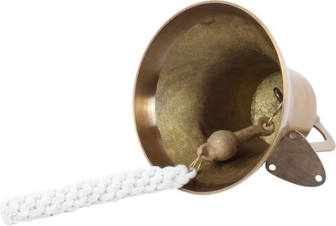 6" Decorative Antique Bell Brass Bell Nautical Ships Bell (Columbus) Engraved in Saudi Arabia