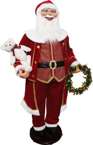 Fraser Hill Farm 58-In. Dancing Santa with Teddy Bear in Kuwait