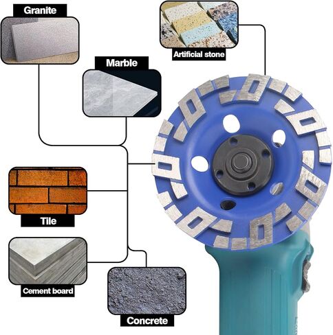 Diamond Grinding Wheel 5Inch 14T Disc Carving Bowl Shape Grinding Cup for Concrete Granite Stone Ceramic Polishing in Kuwait