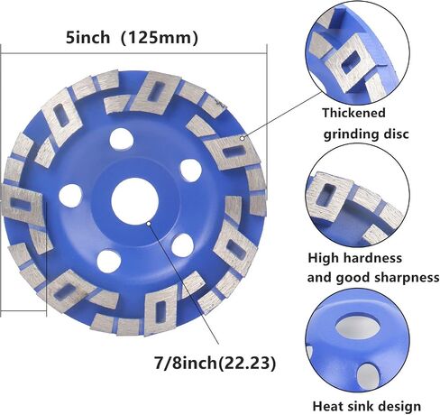 Diamond Grinding Wheel 5Inch 14T Disc Carving Bowl Shape Grinding Cup for Concrete Granite Stone Ceramic Polishing in Kuwait