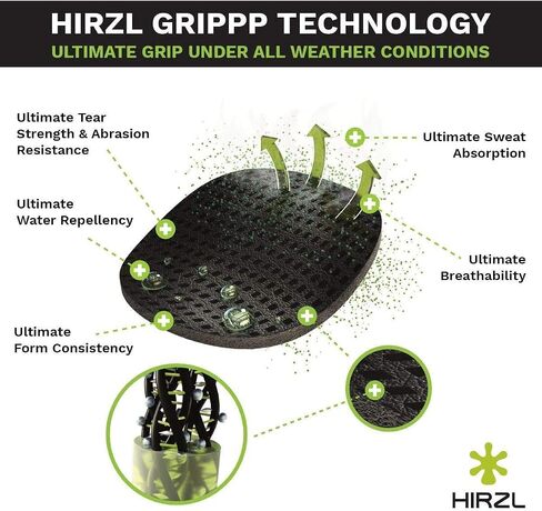HIRZL GRIPPP FIT Golf Gloves – All Weather Mens Golf Glove (White/Black) | Kangaroo Leather & Lycra | Ultimate Grip in Wet or Dry Conditions in Saudi Arabia