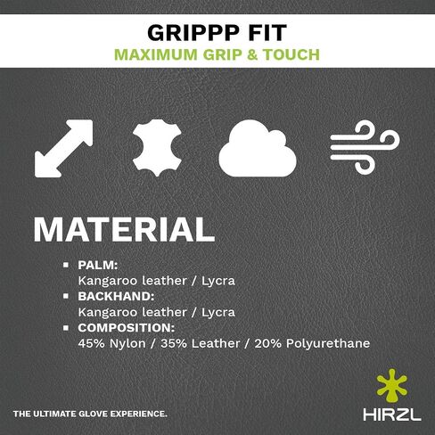 HIRZL GRIPPP FIT Golf Gloves – All Weather Mens Golf Glove (White/Black) | Kangaroo Leather & Lycra | Ultimate Grip in Wet or Dry Conditions in Saudi Arabia