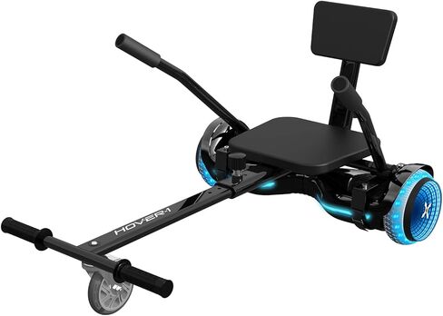 تحوم-1 توربو هوفر بورد كومبو | عربة مرفقة بالمقعد، سرعة قصوى 7 ميل في الساعة، نطاق 6 أميال، محرك 400 واط (2 × 200 واط)، وقت شحن 4.5 ساعة، أقصى وزن 220 رطل، أسود in Kuwait