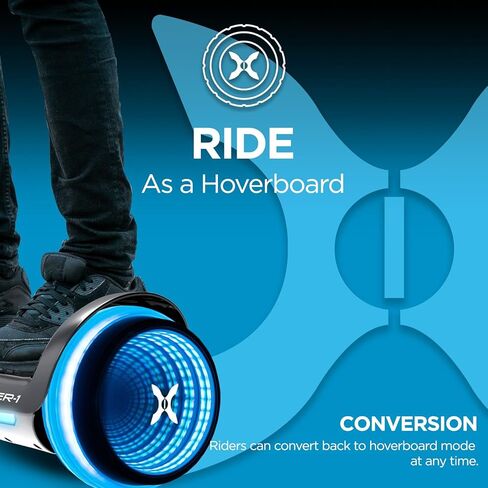 تحوم-1 توربو هوفر بورد كومبو | عربة مرفقة بالمقعد، سرعة قصوى 7 ميل في الساعة، نطاق 6 أميال، محرك 400 واط (2 × 200 واط)، وقت شحن 4.5 ساعة، أقصى وزن 220 رطل، أسود in Kuwait