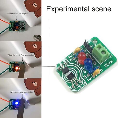 DC 4.5-24V Hall Magnetic Induction Module Electronics Module Parts Magnetic Induction Sensor South and North Pole Detection Resolver for Home, Office and Industrial Electrical in Kuwait