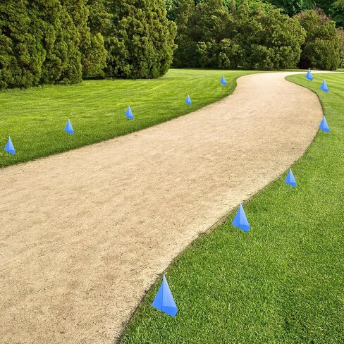 Marking 50 Pack Flags Yard Flags 15 x 4 x 5 Inch Marker Flags for Lawn Yard Flags Landscape Flgs Survey Flags, Sprinkler Flags, Irrigation Flags （blue) in Saudi Arabia