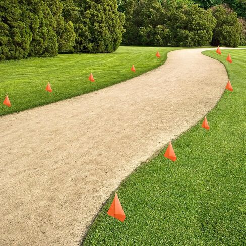 Marking 50 Pack Flags Yard Flags 15 x 4 x 5 Inch Marker Flags for Lawn Yard Flags Landscape Flgs Survey Flags, Sprinkler Flags, Irrigation Flags（Orange) in Saudi Arabia