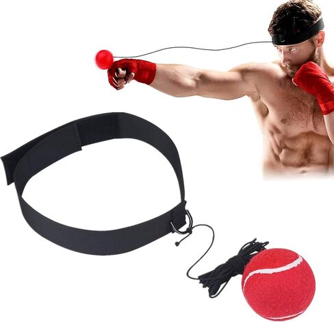 Boxing Reflex Ball, Boxing Fight Reflex Ball with Headband, Boxing Training Punching Ball Equipment to Improve Speed in Saudi Arabia