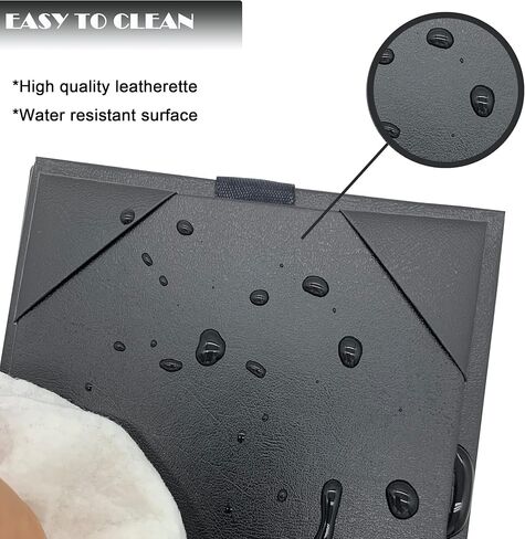 14 عبوة من غطاء القائمة ثلاثي الجوانب لقائمة مقاس 4 × 6 بوصة، خيام طاولة سوداء صغيرة، حامل قائمة جلدي لمطعم البار والمقهى والحفلات المنزلية in Kuwait