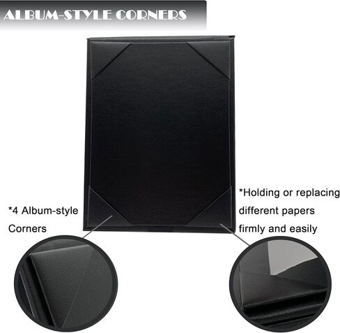 14 عبوة من غطاء القائمة ثلاثي الجوانب لقائمة مقاس 4 × 6 بوصة، خيام طاولة سوداء صغيرة، حامل قائمة جلدي لمطعم البار والمقهى والحفلات المنزلية in Kuwait