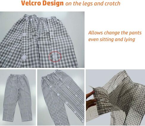 ثوب المستشفى الطبي، زي المريض المريض، ملابس قطنية قابلة للغسل بعد الجراحة مع أكمام طويلة لكبار السن، قابلة لإعادة الاستخدام، ملابس المريض طريح الفراش، مجموعة ثوب التمريض للنساء والرجال in Kuwait