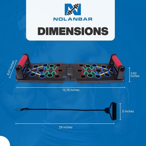 Foldable Push Up Board with Resistance Bands and Time Counter, 10 in 1 Push Up Bar, Multifunctional Push Up Board for Men and Women, Push up Handles for Floor, Pushup Board for Men Workout in Saudi Arabia