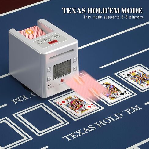 ماكينة توزيع بطاقات اللعب الأوتوماتيكية ذات 4 طبقات، آلة توزيع البطاقات لـ Uno Texas Blackjack Hold'em، تدعم خلط الخوارزميات، شاشة 2.3 بوصة، دوران 90 درجة 180 درجة 360 درجة 12 لاعبًا باللمس للإيقاف المؤقت in Saudi Arabia