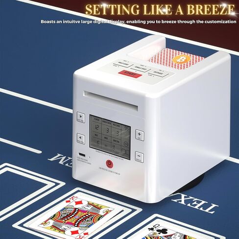 ماكينة توزيع بطاقات اللعب الأوتوماتيكية ذات 4 طبقات، آلة توزيع البطاقات لـ Uno Texas Blackjack Hold'em، تدعم خلط الخوارزميات، شاشة 2.3 بوصة، دوران 90 درجة 180 درجة 360 درجة 12 لاعبًا باللمس للإيقاف المؤقت in Saudi Arabia