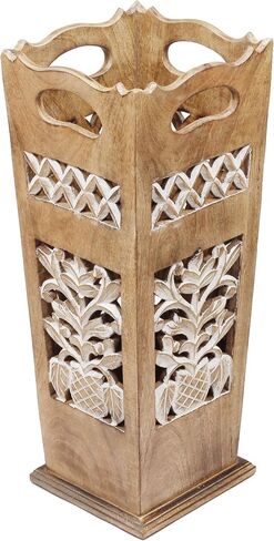 Wooden Umbrella Stand and Walking Canes Storage Rack for Home Office Entryway (Design2) in Kuwait