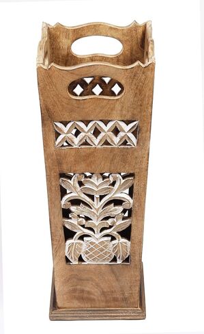 Wooden Umbrella Stand and Walking Canes Storage Rack for Home Office Entryway (Design2) in Kuwait