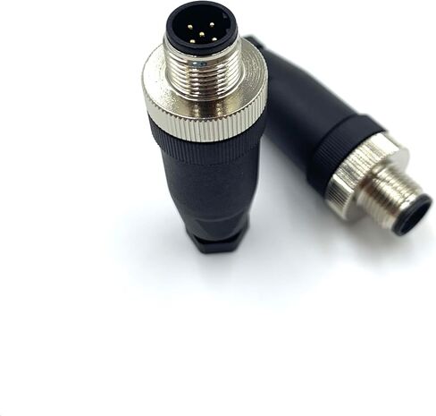 2Pcs M12 5 Pin Male Circular Connector, B Code Industrial Circular Connector IP67 Waterproof Field Assembly Wireable Sensor Straight Type Unshiled Adapter for PG7 Cable 125V 4A AC/DC in Saudi Arabia