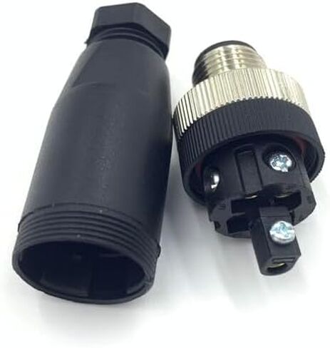 2Pcs M12 5 Pin Male Circular Connector, B Code Industrial Circular Connector IP67 Waterproof Field Assembly Wireable Sensor Straight Type Unshiled Adapter for PG7 Cable 125V 4A AC/DC in Saudi Arabia