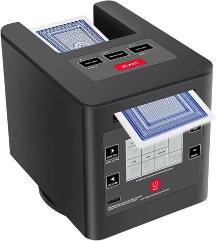 Card Dealer Machine, Automatic Algorithmic Card Dealer for 2-12 Players Dealer Rotating 360° for Texas Hold'em Blackjack Card Games Casino&Home in Saudi Arabia