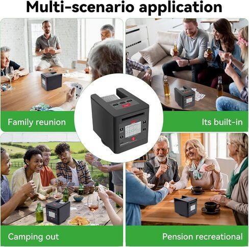 Card Dealer Machine, Automatic Algorithmic Card Dealer for 2-12 Players Dealer Rotating 360° for Texas Hold'em Blackjack Card Games Casino&Home in Saudi Arabia