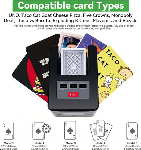 Card Dealer Machine, Automatic Algorithmic Card Dealer for 2-12 Players Dealer Rotating 360° for Texas Hold'em Blackjack Card Games Casino&Home in Saudi Arabia