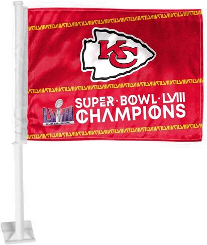 FANMATS NFL - Kansas City Chiefs Super Bowl LVIII TBD علم سيارة كبير قطعة واحدة، 11 بوصة × 14 بوصة in Saudi Arabia