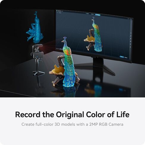 Creality 3D Scanner Ferret Pro Handheld Wireless 3D Scanning with RGB Color Camera 0.1mm Accuracy, Up to 30FPS Scanning Speed Support 15-200cm Objects for iPhone Android Mac in Saudi Arabia