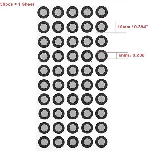 3D Scanner Markers for Industrial and Consumer 3D Scanner Optical Tracking Projects, HogarDeco 6.0mm 3D Scanner Dots 3D Target for Industrial and Interest 3D Scanning (500pcs, Inner 6mm, Outer 10mm） in Saudi Arabia