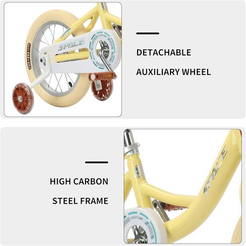دراجة سبايس بيبي للأطفال للأولاد والبنات من عمر 2-7 سنوات، دراجة 12 14 16 بوصة مع عجلات تدريب وسلة، دراجات للأطفال من سن 3-6 in Kuwait