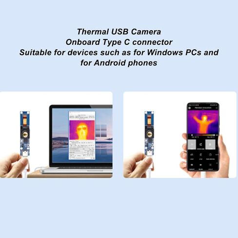 وحدة كاميرا USB الحرارية، وحدة استشعار درجة الحرارة بمستشعر الكاميرا الحرارية بالأشعة تحت الحمراء، وحدة تصوير الكاميرا الحرارية بالأشعة تحت الحمراء من النوع C، لأجهزة الكمبيوتر الشخصية لهواتف Android in Saudi Arabia