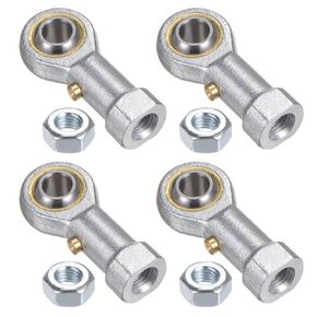 uxcell 4pcs PHSB4 1/4" Rod End Bearing 1/4"-28 UNF Female Right Hand Thread, Bearing Steel Rod End Joints with Jam Nut