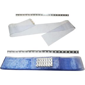 INTBUYING PVC 96" Width x 84" Height Strip Door Curtain,0.08" Thickness Plastic Door Curtain,Vinyl Strip Door,14PCS Clear Freezer Curtain, Use in Factories, Hotels, Shopping Malls and Warehouses
