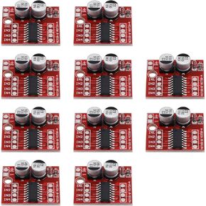 Create idea 10Pcs 2-Way Mini DC Motor Driver Module L298N PWM Speed Regulation for Battery Powered Smart Car Toy Car Robot 24.7x25mm