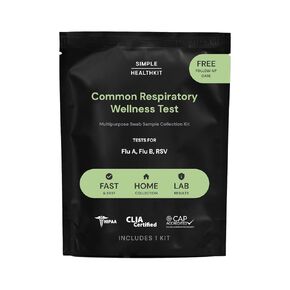 At-Home PCR Test for Respiratory Illnesses - At Home Test for Common Respiratory Flu A, Flu B, and RSV - Fast Lab Results