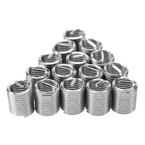 Wire Screw Sleeve Inserts, 50PCS M10 Metric Stainless Steel Thread Repair Inserts, SS304 Helical Screw Type Coiled Wire Screw Repair Sleeve Screw Repair kit (M10 * 1.5 * 2D)