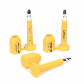 10pcs Metric Bolt Seals ISO 17712, Security Metal Trailer Seals for Container, Metric Screw Assortment Anti-Tamper Tags Shipping Cargo Locks, with Print Progressive Numbering (10, Yellow)