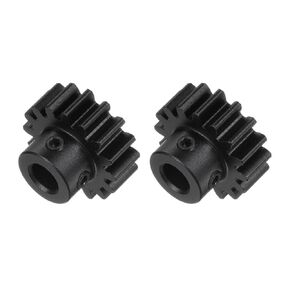 2Pcs Mod 1 Step Spur Gear Motor Gear 16 Teeth- [5mm Aperture x 6mm Height ], Suitable for RC Cars, Aluminum